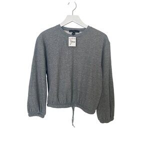 Derek Heart Charcoal Heather Grey Drawstring Sweatshirt